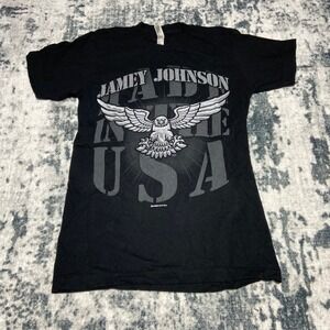 Jamey Johnson American Flag Eagle T Shirt Men's Size Small Black Tour 2013